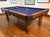 8 FOOT PREOWNED DUFFERIN POOL TABLE INSTALLED WITH ACCESSORIES