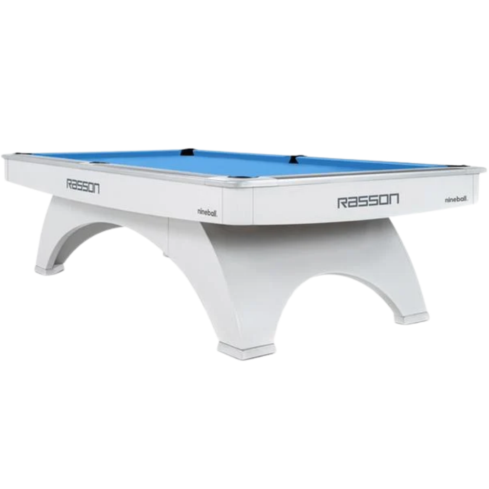Rasson OX 9 foot white competition pool table