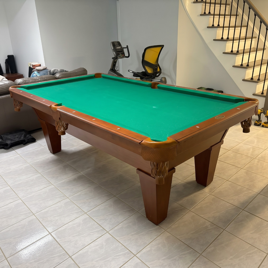 Pre-owned 8 foot solid wood Cannon pool table