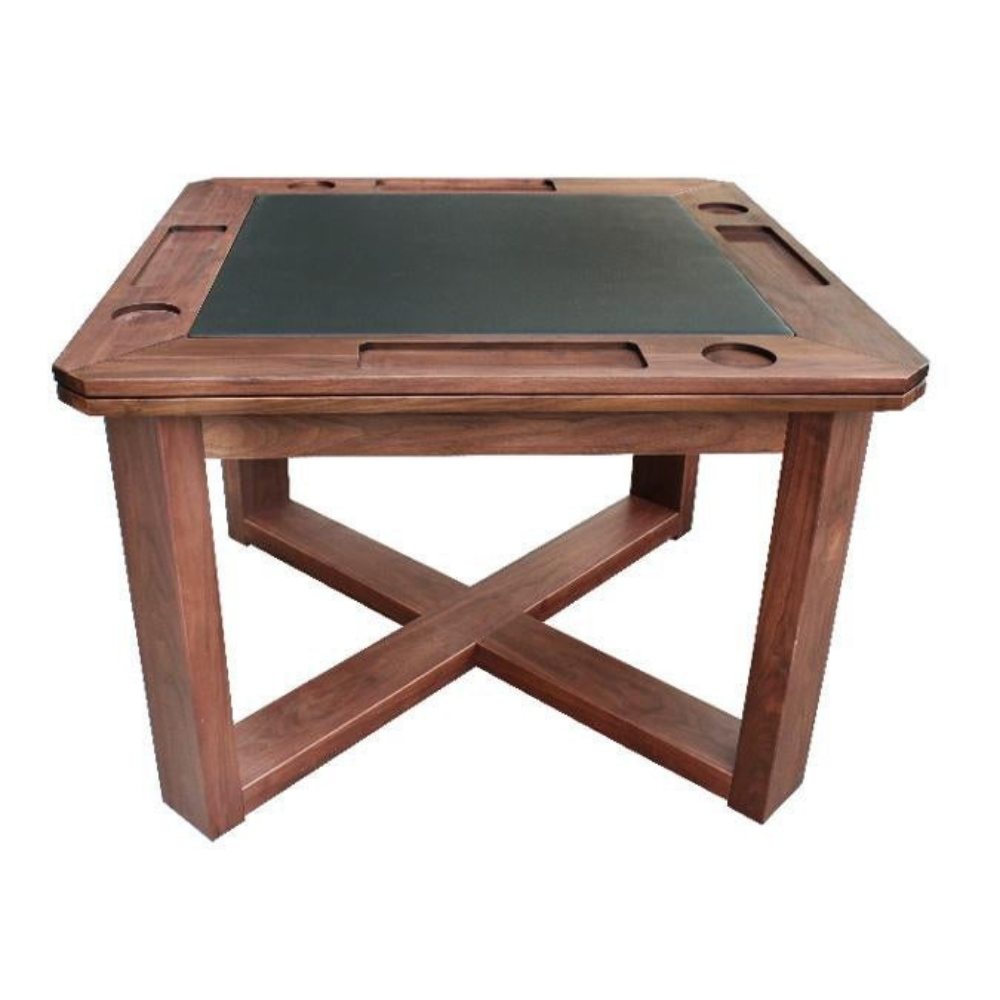 Majestic Dublin Danish style walnut poker table