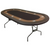Black Felt Top Folding Poker Table – 7'