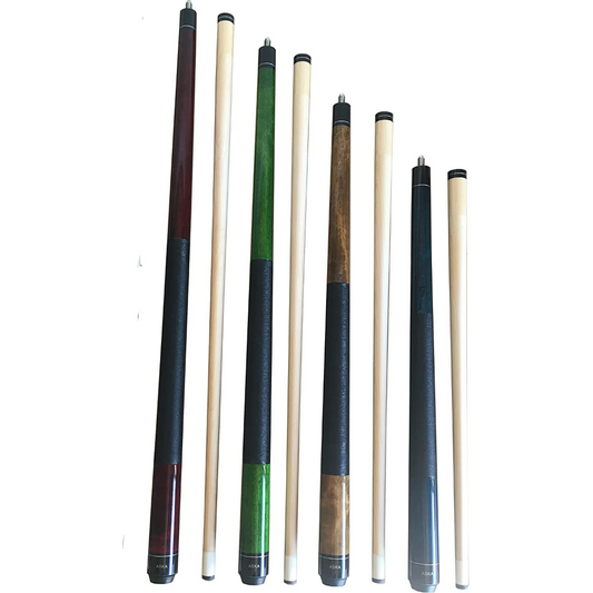 Aska set of 4 mixed length short kids pool cues LS4