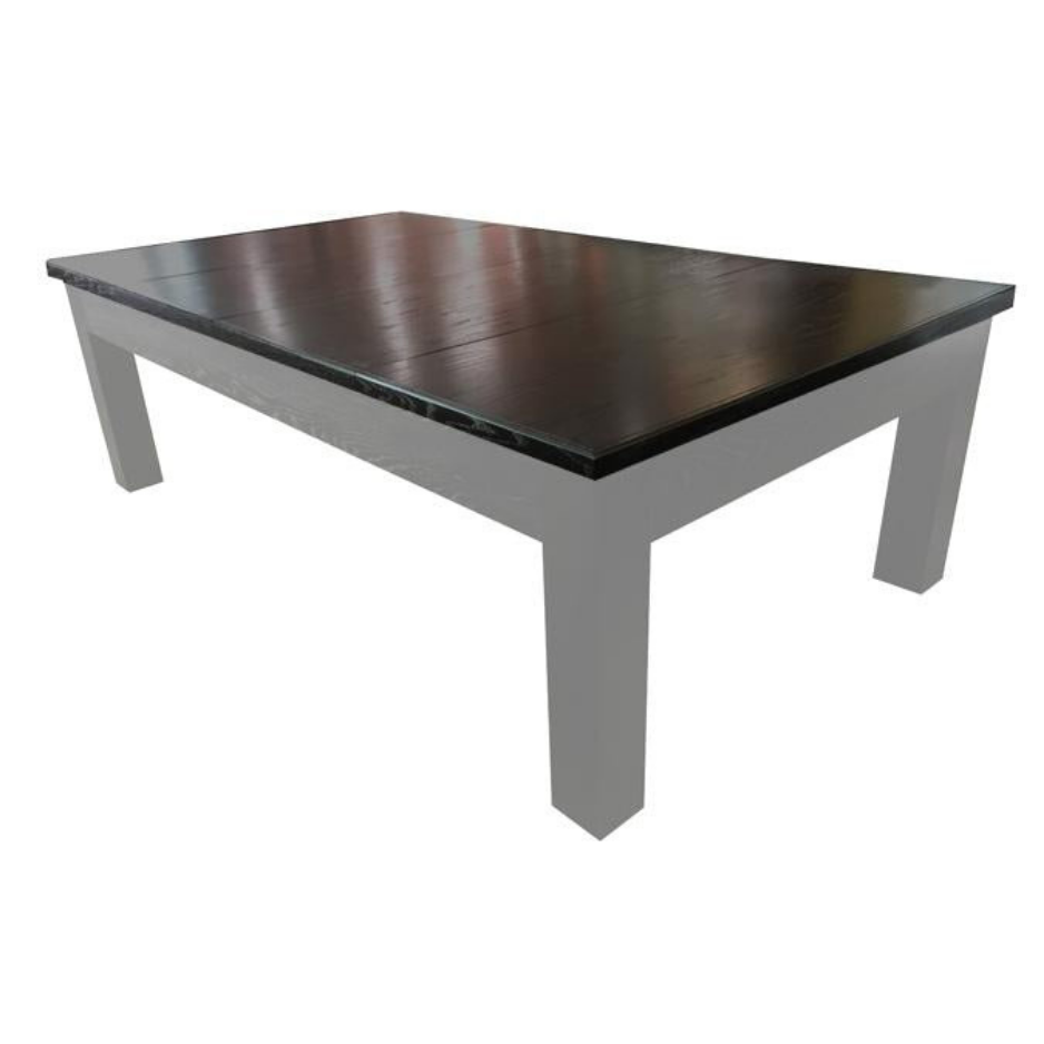 Mensa black dining and conference top on a pool table