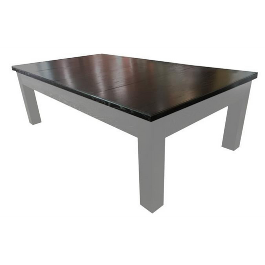 Mensa black dining and conference top on a pool table