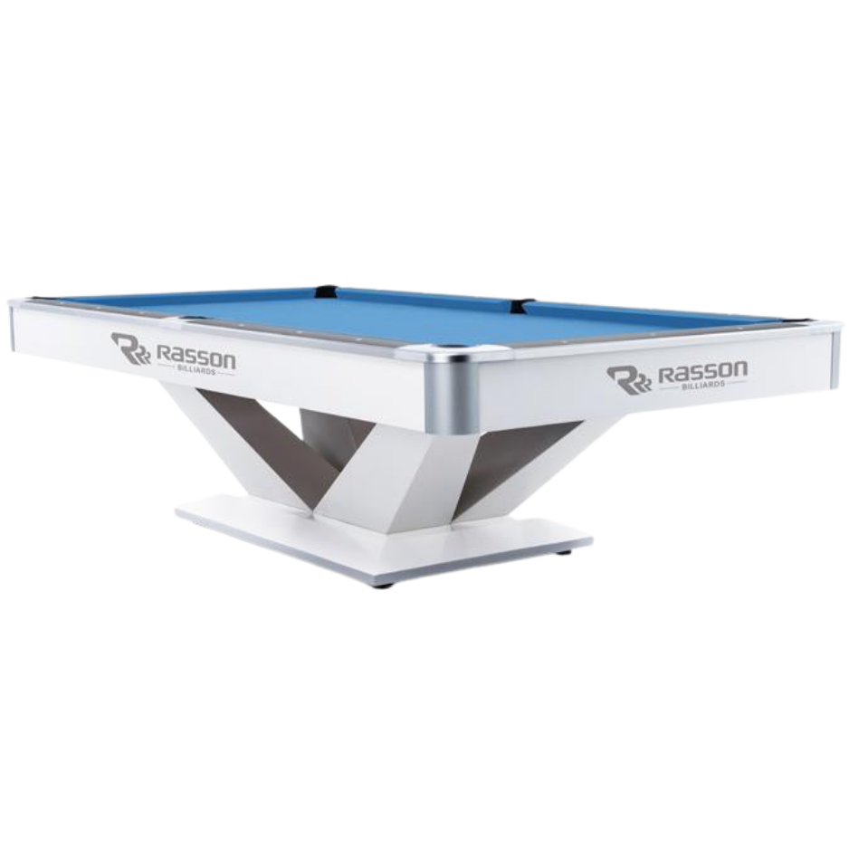 Rasson Victory II Plus 9 foot white competition pool table