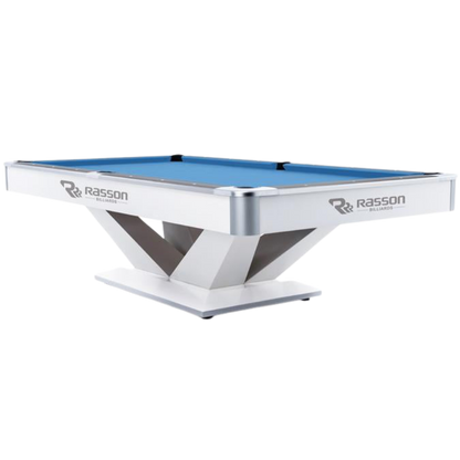 Rasson Victory II Plus 9 foot white competition pool table