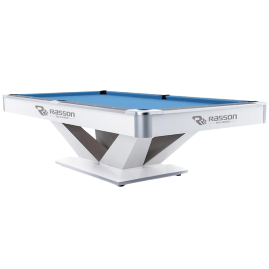 Rasson Victory II Plus 9 foot white competition pool table