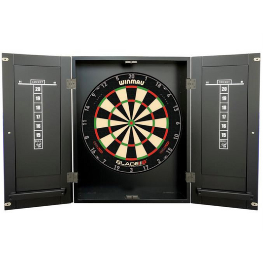 Majestic black hardwood dart cabinet