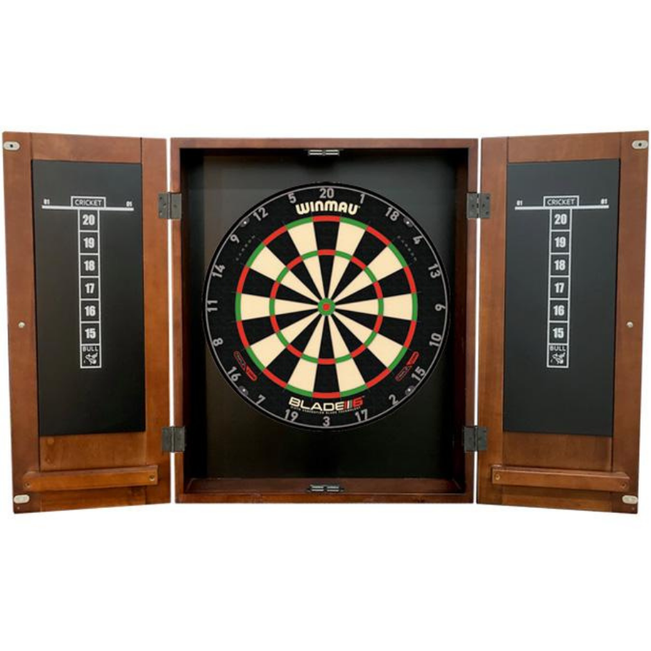 Majestic walnut hardwood dart cabinet