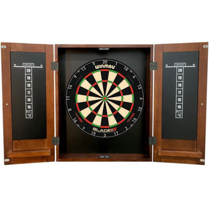 Majestic walnut hardwood dart cabinet