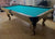8' PREOWNED PLAYERS CHOICE POOL TABLE INSTALLED WITH ACCESSORIES NATURAL FINISH