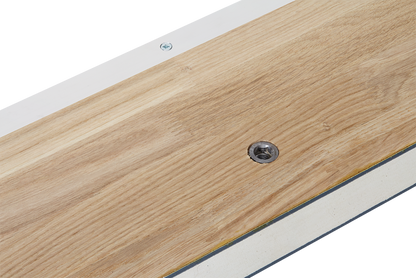 Wooden rail of the Clash Steele billiard table