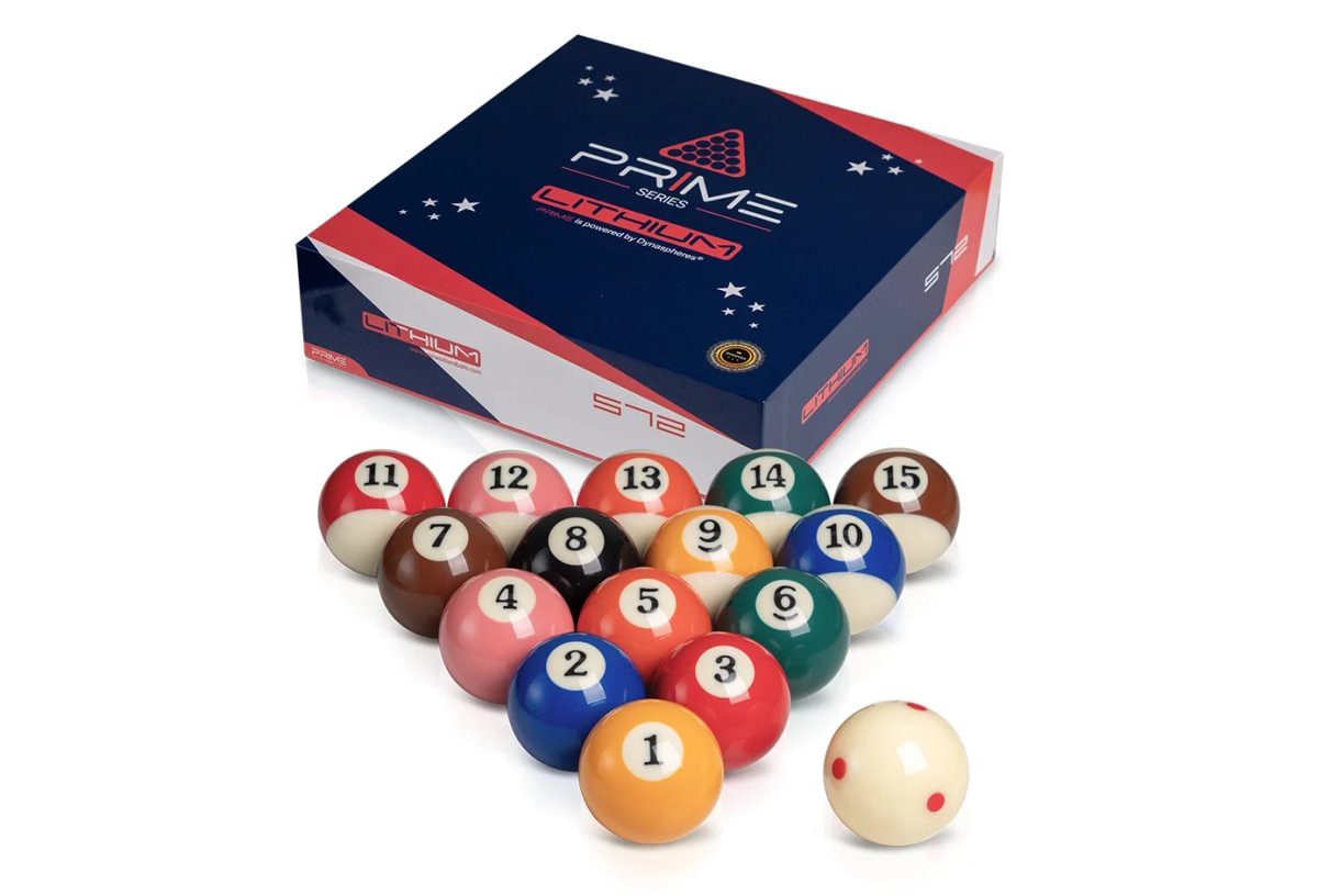 Dynaspheres Prime Lithium 572 pool ball set