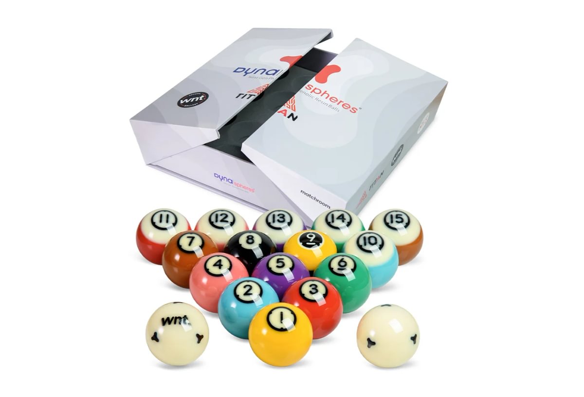 Dynaspheres Titan 572 cue ball with black rotor markings