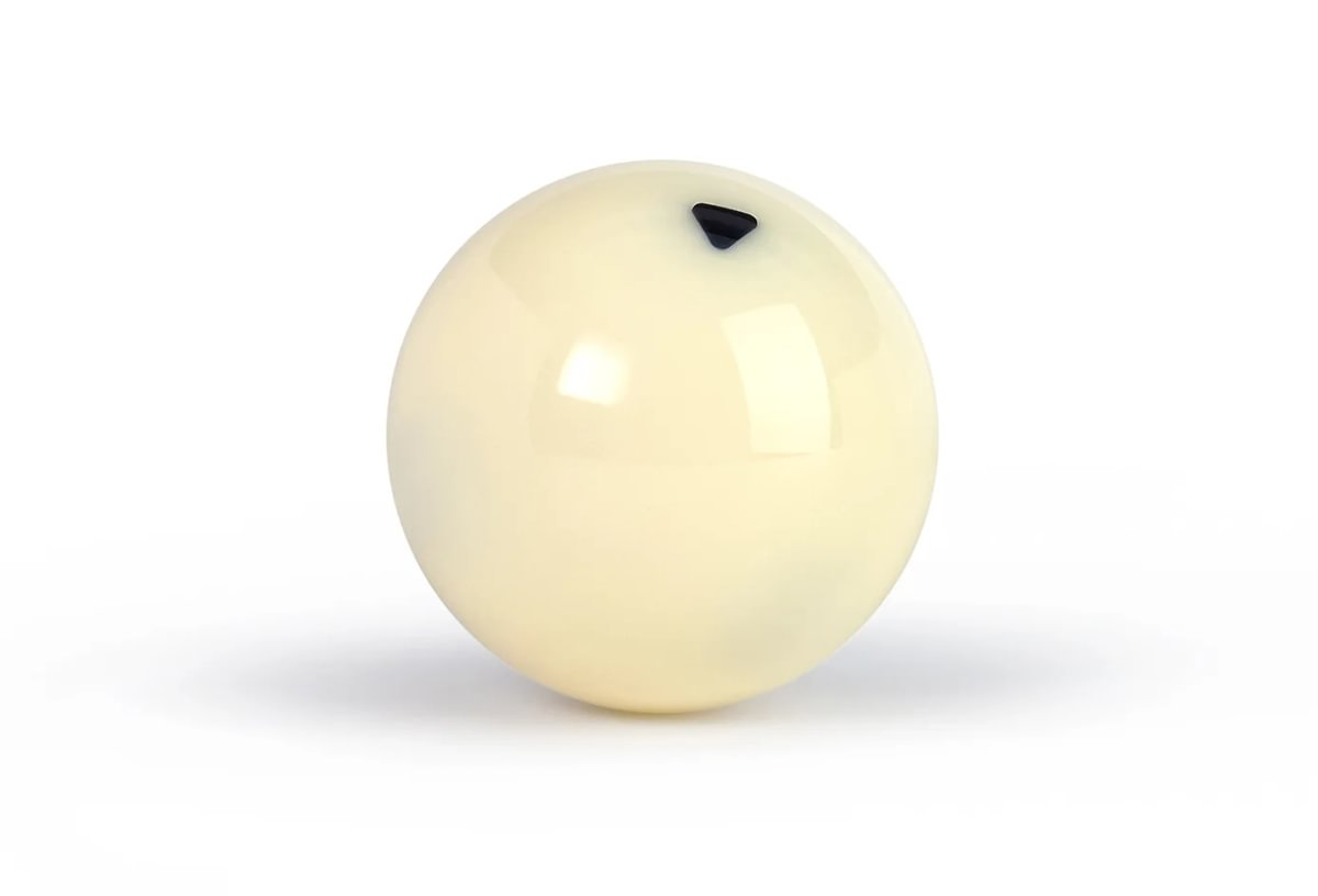 Dynaspheres Tungsten phenolic resin cue ball with black triangle markings