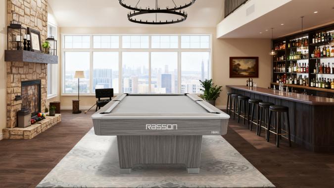 8 FT RASSON HERO GREY COMPETITION POOL TABLE – OVERSIZED