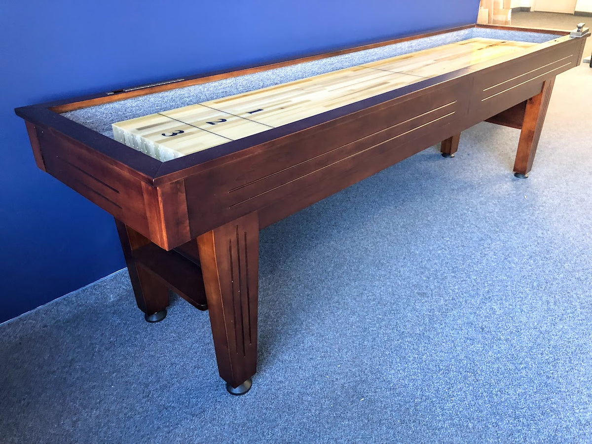 9 FT MAJESTIC SHUFFLEBOARD TABLE – WALNUT FINISH