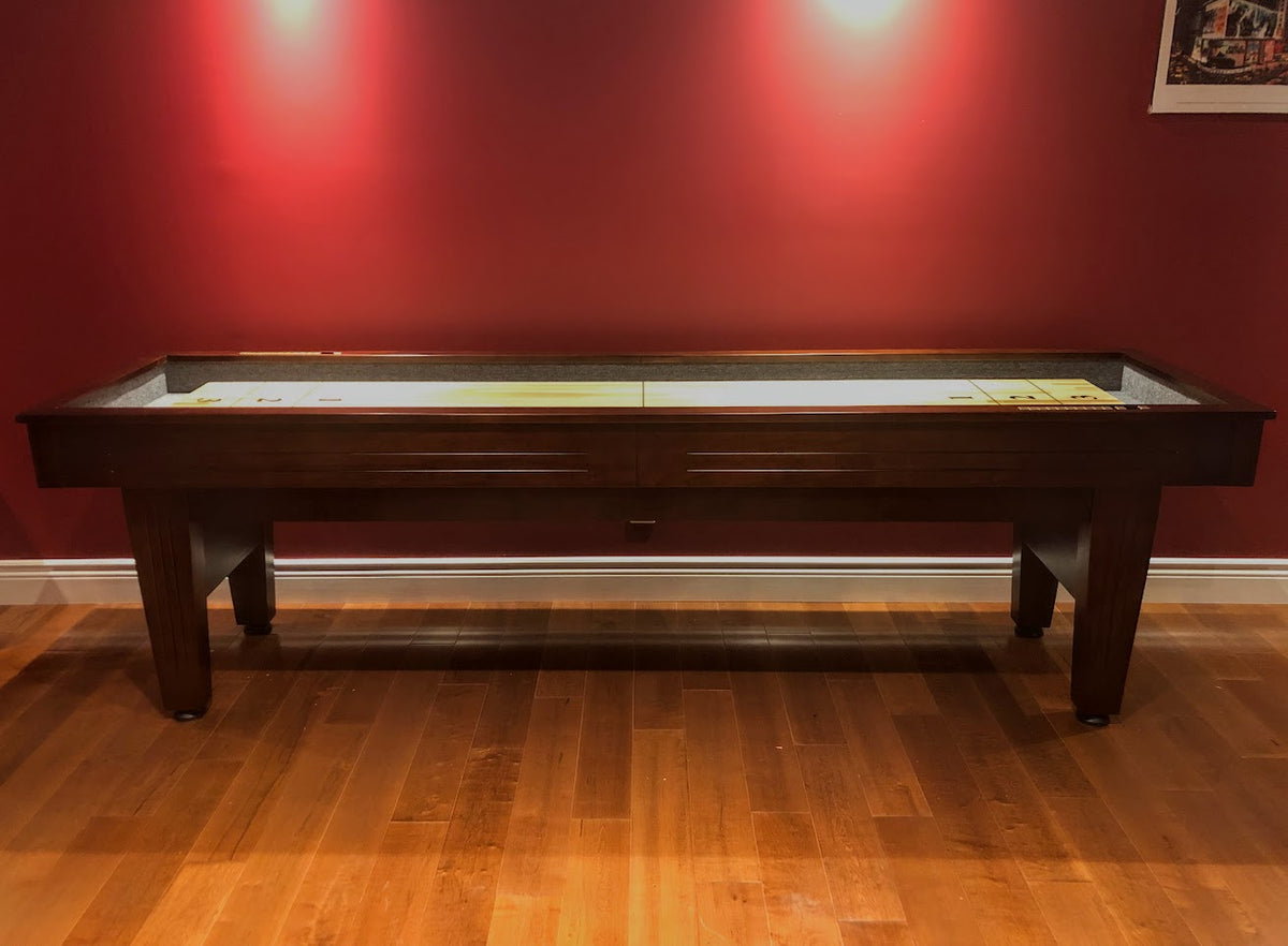 9 FT MAJESTIC SHUFFLEBOARD TABLE – WALNUT FINISH
