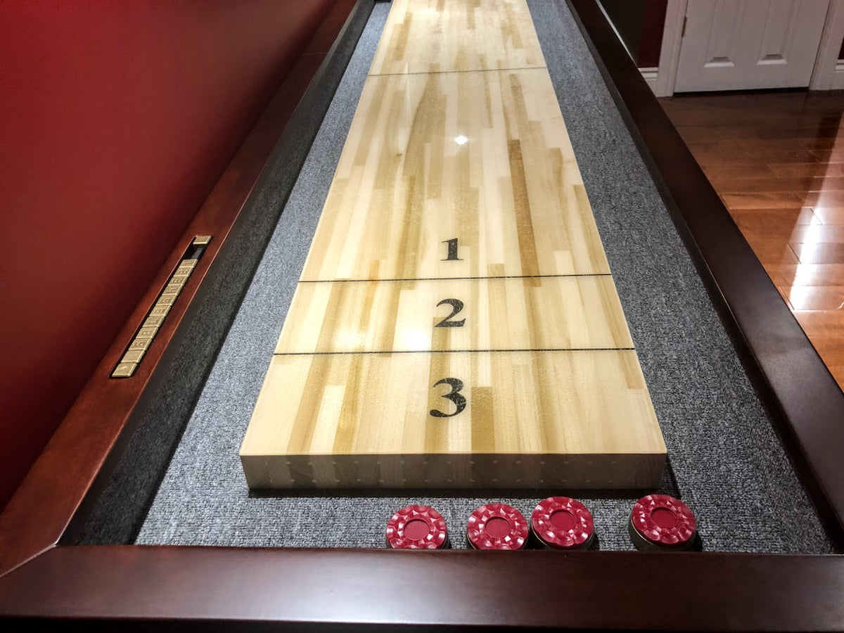 9 FT MAJESTIC SHUFFLEBOARD TABLE – WALNUT FINISH