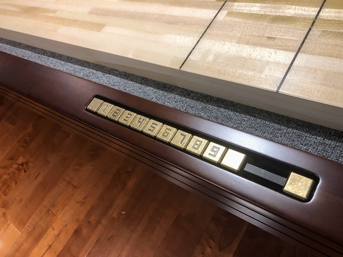 9 FT MAJESTIC SHUFFLEBOARD TABLE – WALNUT FINISH