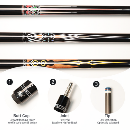 Miaojin carbon fiber shaft pool cue design details
