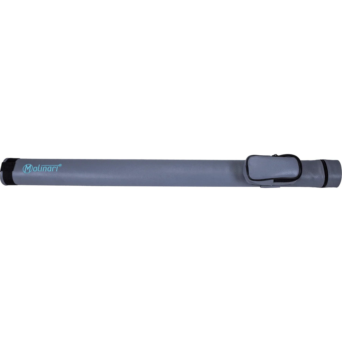 Molinari Retro 1x1 pool cue tube case in grey with light blue logo