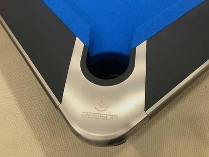 Rasson Acurra 9-foot black pool table with drop pockets 