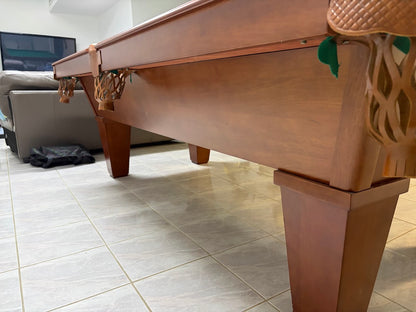 8 FT PRE-OWNED SOLID WOOD CANNON POOL TABLE – SLATE, ACCESSORIES & INSTALLATION