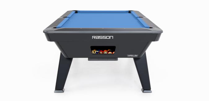 RASSON APOLLO II COMMERCIAL COIN-OPERATED POOL TABLE – 7 FT SLATE WITH BALL RETURN