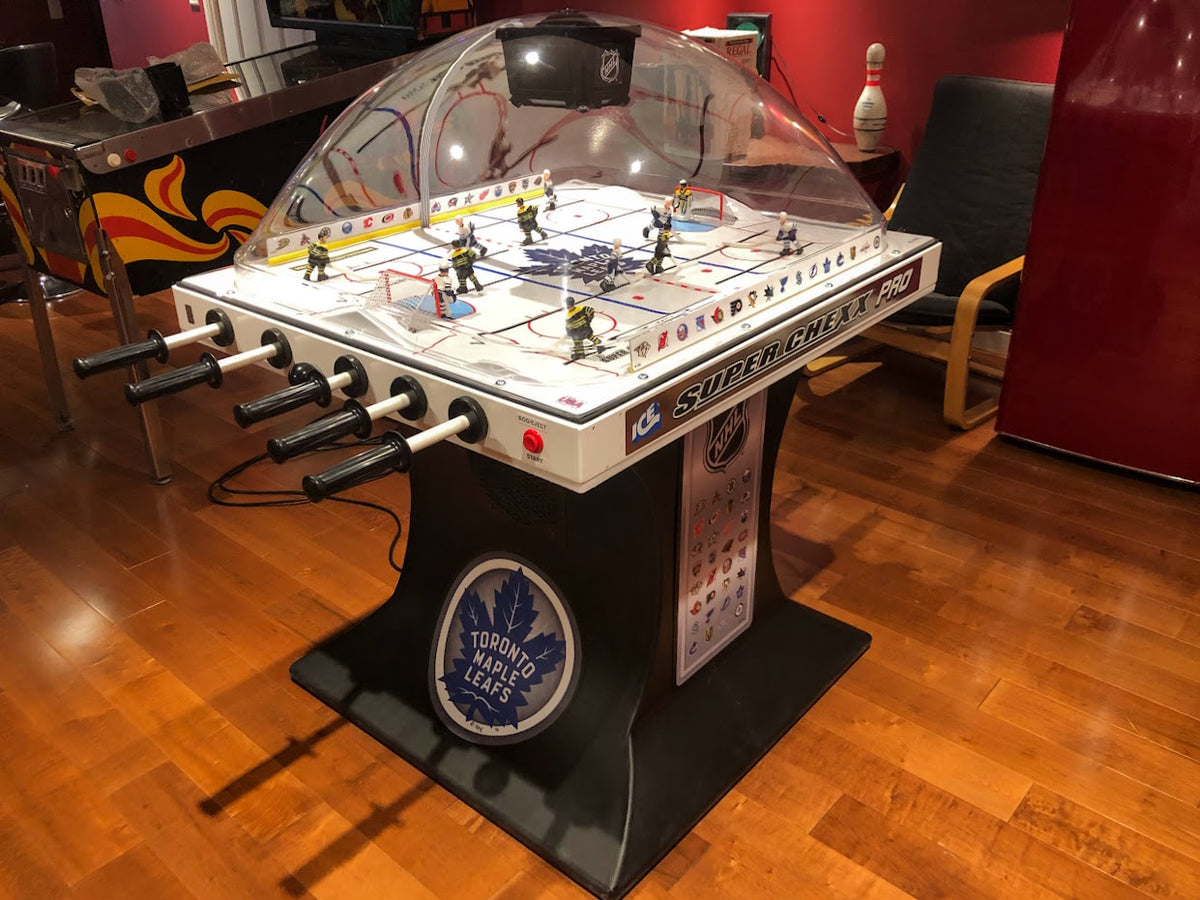 SuperChexx Bubble Hockey with Toronto Maple Leafs and black base