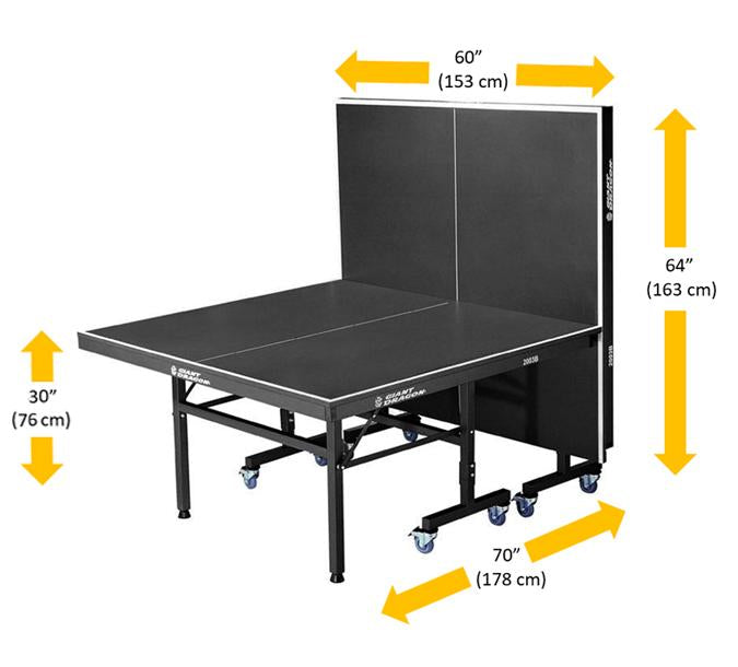 ACE 7 Black Indoor Tennis Table – 18mm