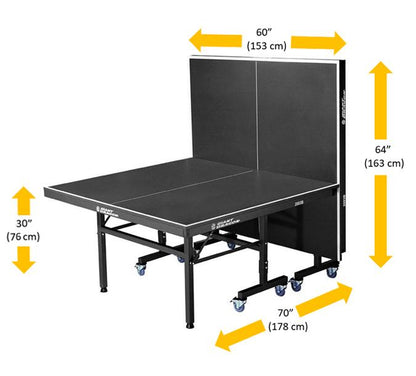 ACE 7 Black Indoor Tennis Table – 18mm