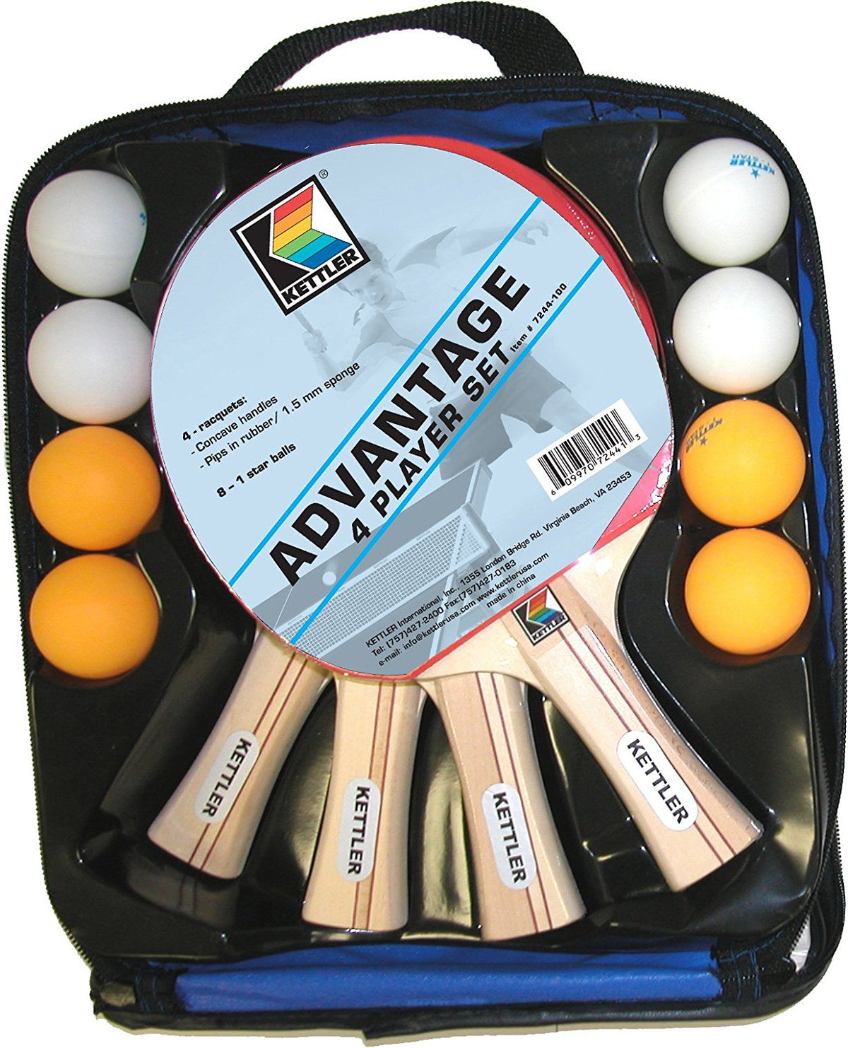KETTLER ADVANTAGE 4 PLAYER TABLE TENNIS SET