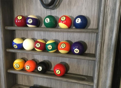 Barnwood Finish 8-Pool Cue Billiard Wall Rack