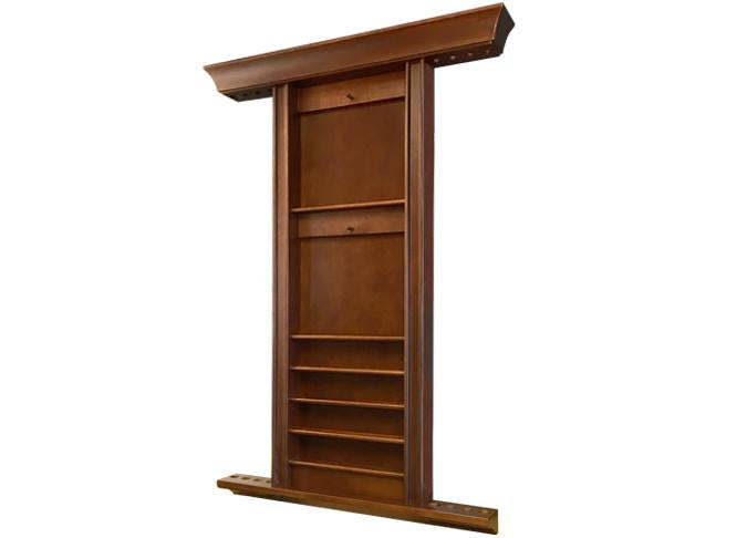 Combo Walnut Finish 8-Pool Cue Billiard Wall Rack