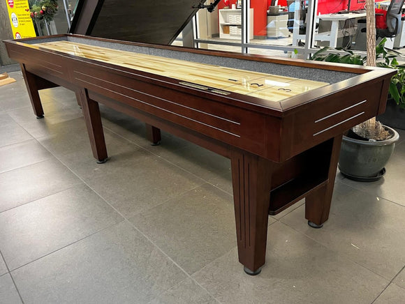 12' Majestic  Shuffleboard Table Walnut Finish