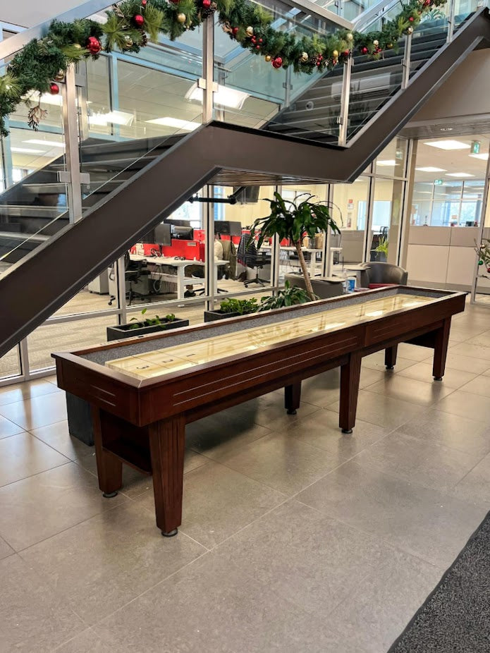 12 FT MAJESTIC WALNUT FINISH SHUFFLEBOARD TABLE