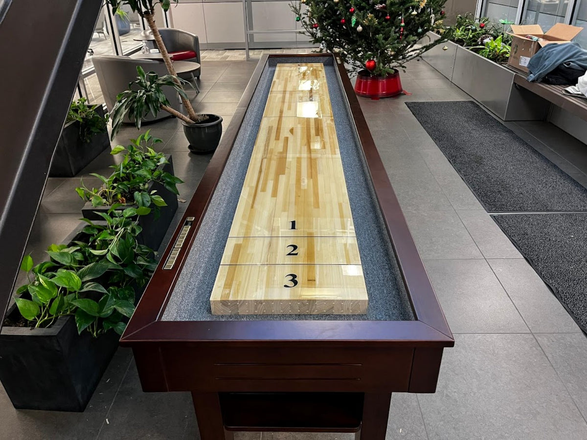12 FT MAJESTIC WALNUT FINISH SHUFFLEBOARD TABLE
