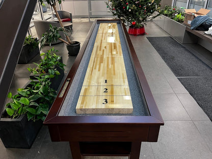12 FT MAJESTIC WALNUT FINISH SHUFFLEBOARD TABLE