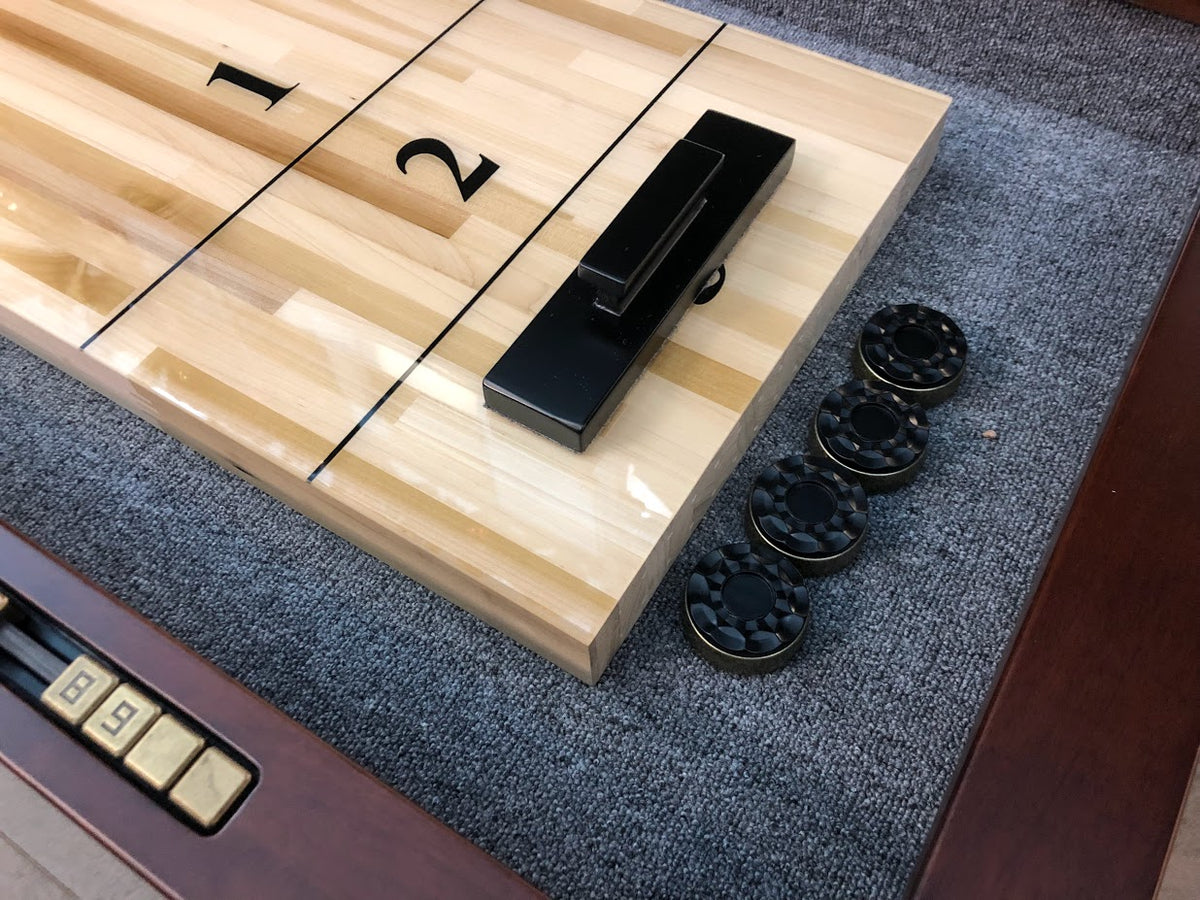 12 FT MAJESTIC WALNUT FINISH SHUFFLEBOARD TABLE