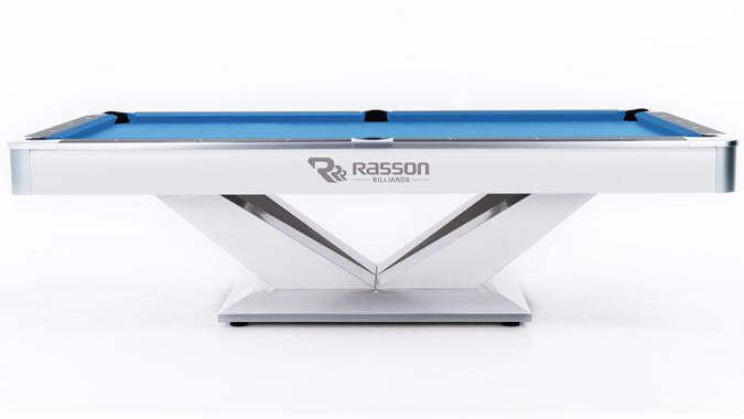 9 FT RASSON VICTORY II PLUS WHITE COMPETITION POOL TABLE