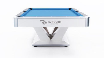 9 FT RASSON VICTORY II PLUS WHITE COMPETITION POOL TABLE