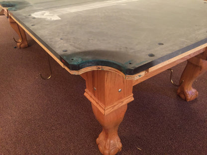 Preowned Custom Made Solid Oak Pool Table