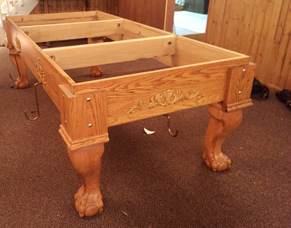Preowned Custom Made Solid Oak Pool Table