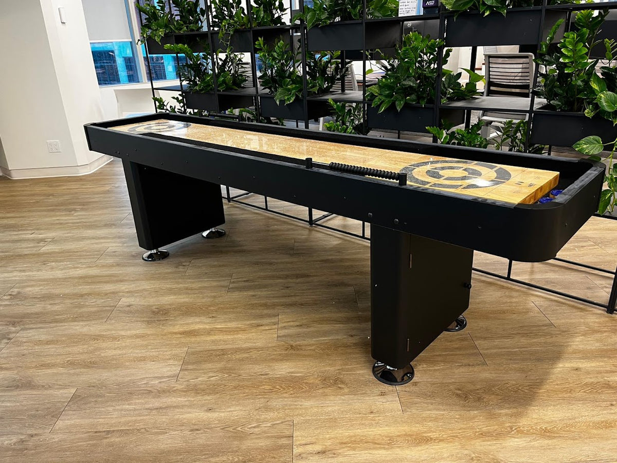 Jett black shuffleboard table
