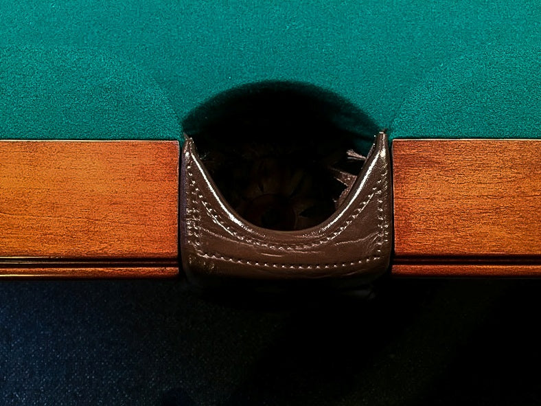 8 FT PREOWNED OLHAUSEN POOL TABLE – INSTALLED WITH ACCESSORIES