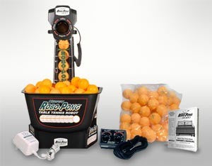 Newgy Robo-Pong 545 table tennis robot with catch net