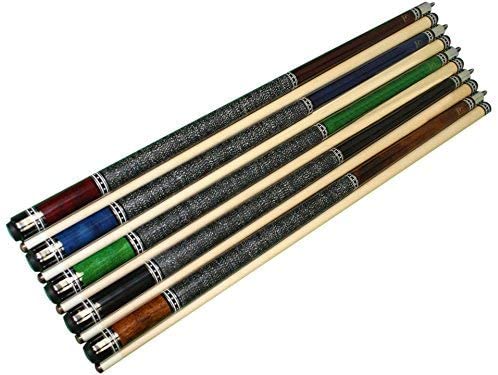 Aska L9 Pool Cue Sticks Set of 5 – 58", 2-Piece Canadian Maple Cues, 13mm Le Pro Tips