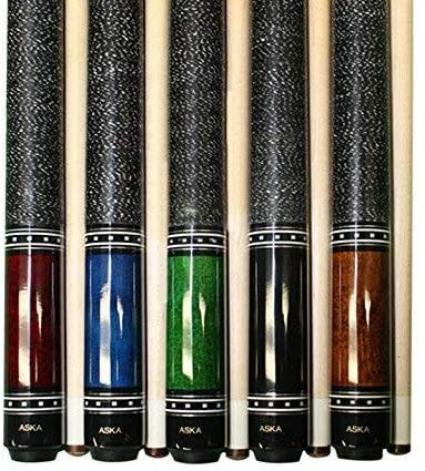 Set of 5 Aska L9 Pool Cue Sticks 58