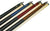 Aska Set of 4 Wraped Short Kids Pool Cue Sticks LCS, Stained Maple, Canadian Hardrock Maple Shaft, 13mm Tip, Mixed Lengths 36",42",48",52" LCS4